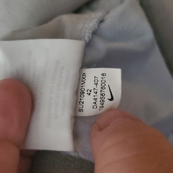 Mens Nike Standard Fit Light Blue Chino Shorts White Dots Size 42 Golf Preppy - Picture 12 of 14